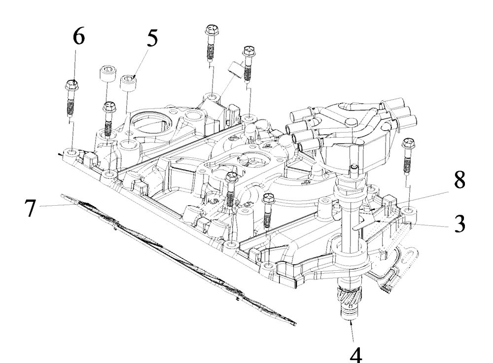 Engine Group - Intake Manifold And Distributor Diagram and Parts List for  Briggs and Stratton Generator